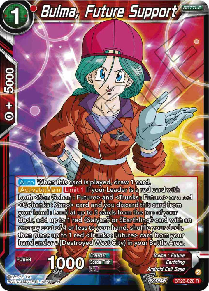 Bulma, Future Support (BT23-020) [Perfect Combination]