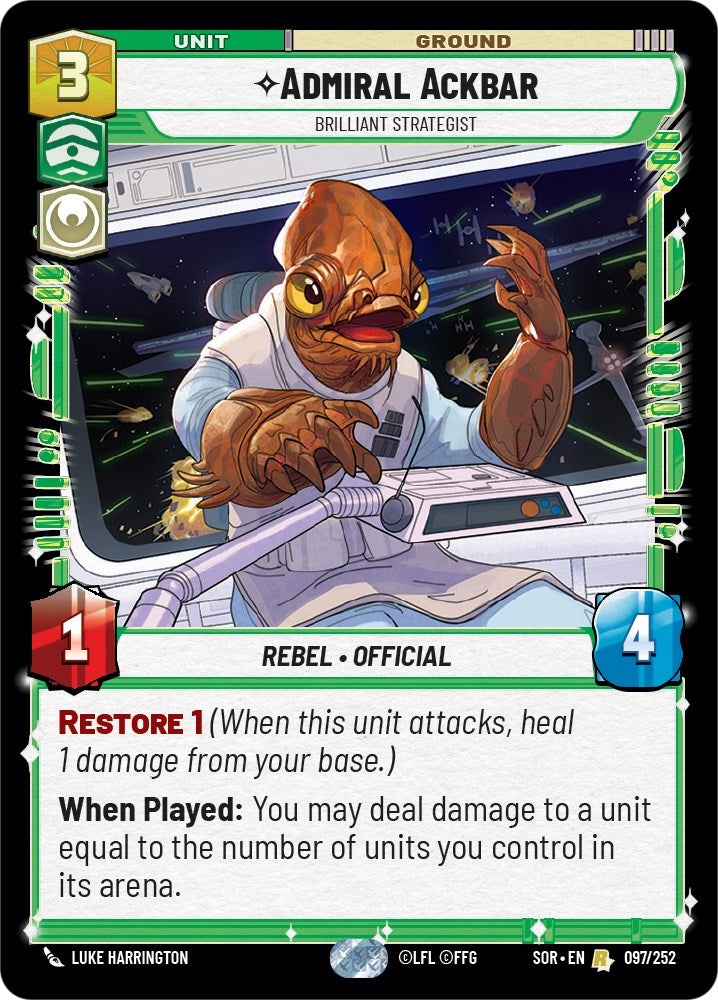 Admiral Ackbar - Brilliant Strategist (97) [Spark of Rebellion]