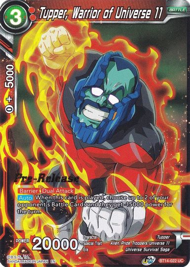 Tupper, Warrior of Universe 11 (BT14-022) [Cross Spirits Prerelease Promos]