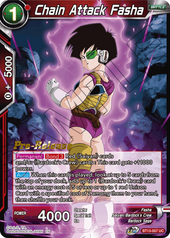 Chain Attack Fasha (BT13-007) [Supreme Rivalry Prerelease Promos]