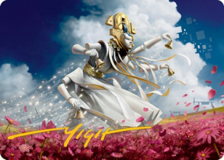 Myojin of Blooming Dawn Art Card (Gold-Stamped Signature) [Kamigawa: Neon Dynasty Art Series]