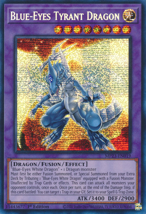 Blue-Eyes Tyrant Dragon [MP23-EN019] Prismatic Secret Rare