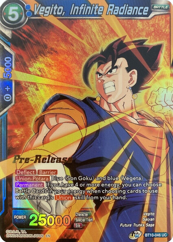 Vegito, Infinite Radiance (BT10-046) [Rise of the Unison Warrior Prerelease Promos]