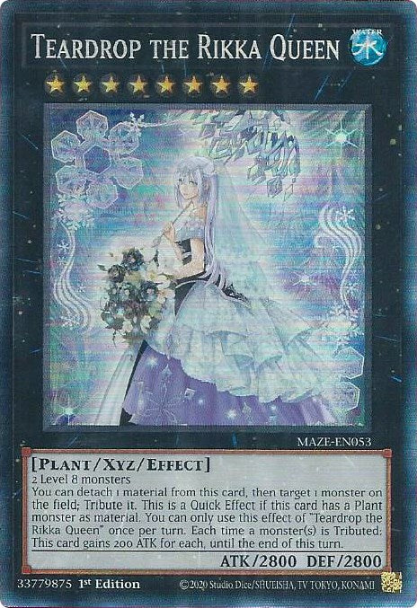rikka deck yugioh Teardrop the Queen [MAZE-EN053] Collector's Rare but banish it when Size:Booster Box Pokemon Scarlet & Violet SM Base Set