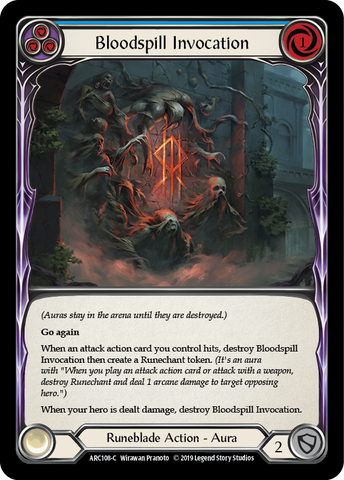 Bloodspill Invocation (Blue) [ARC108-C] (Arcane Rising)  1st Edition Normal
