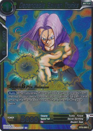 Dependable Saiyan Trunks (BT6-086_PR) [Destroyer Kings Prerelease Promos]