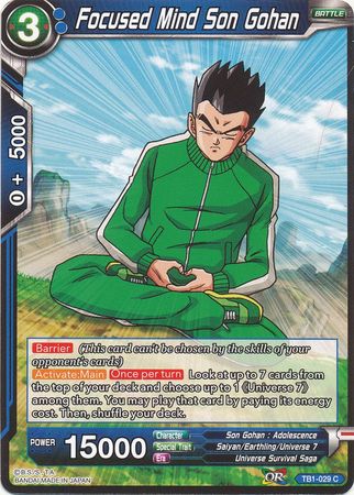 Focused Mind Son Gohan (TB1-029) [The Tournament of Power]
