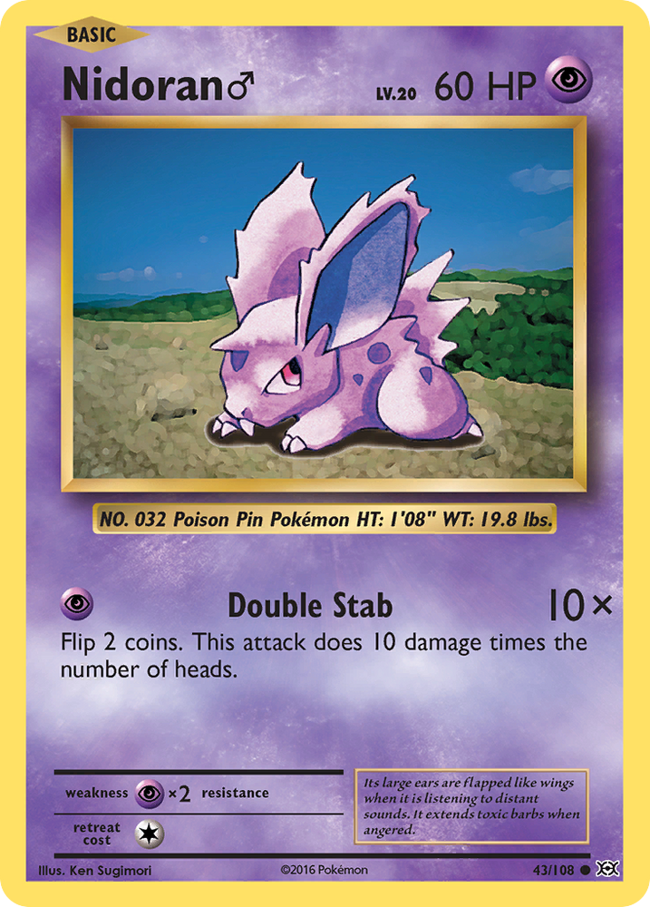 Nidoran (43/108) (Male) [XY: Evolutions]