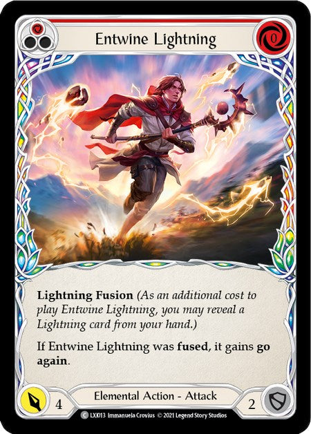 Entwine Lightning (Red) [LXI013] (Tales of Aria Lexi Blitz Deck)  1st Edition Normal