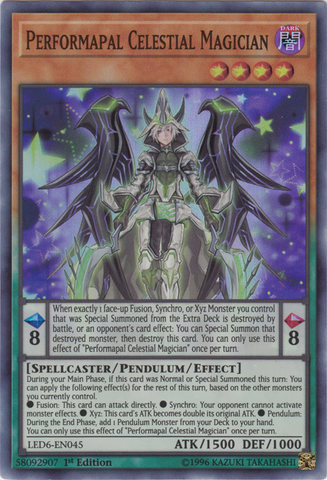 Performapal Celestial Magician [LED6-EN045] Super Rare