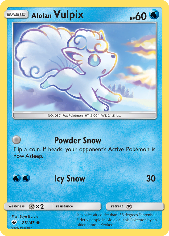 Alolan Vulpix (27/147) [Sun & Moon: Burning Shadows]