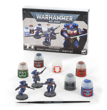 Warhammer Space Marines Assault Intercessors + Paint Set