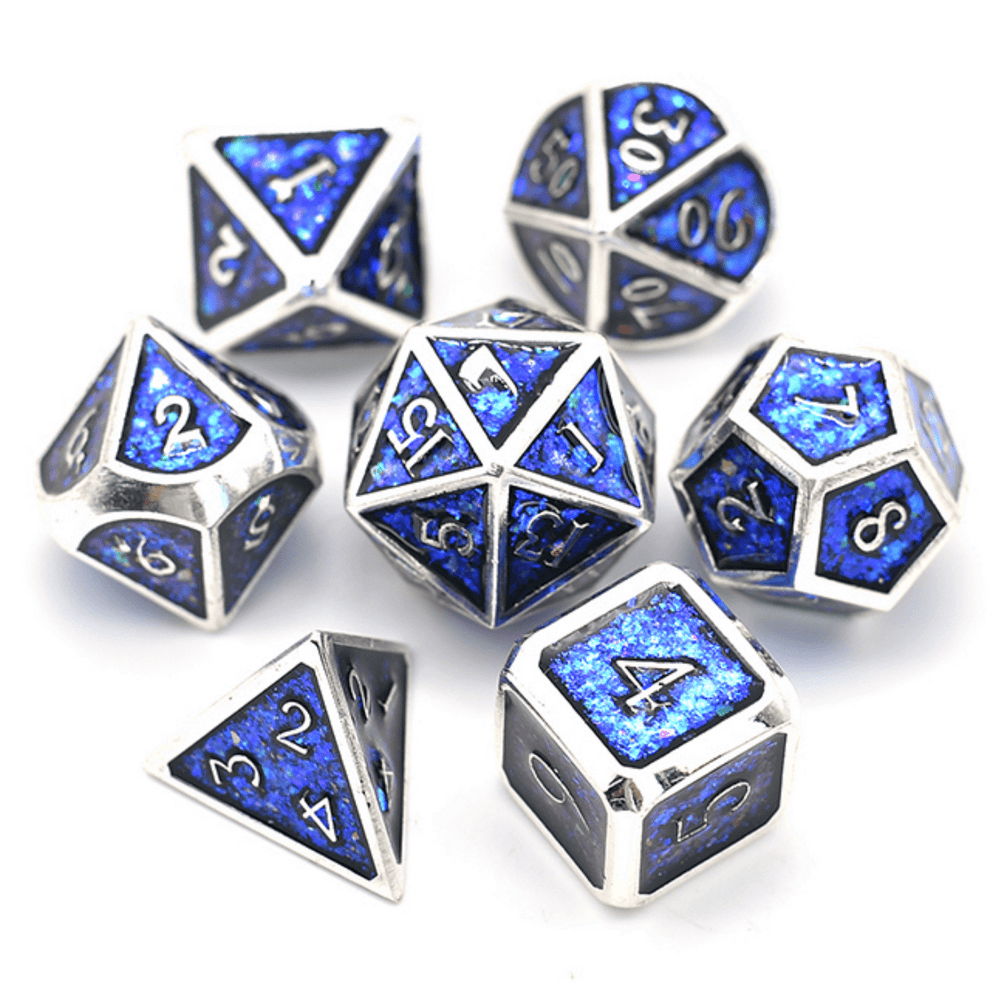 Electric Blue RPG Dice Set