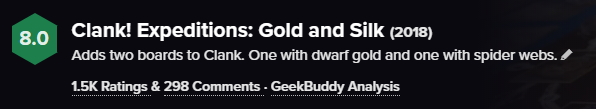 CLANK! Expeditions Gold and Silk