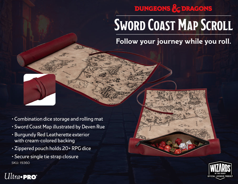 Ultra Pro D&D Dice Scroll Map Sword Coast