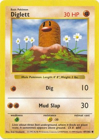 Diglett (47/102) [Base Set Shadowless Unlimited]