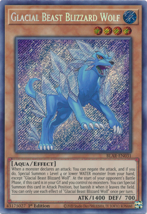 Glacial Beast Blizzard Wolf [BLAR-EN031] Secret Rare