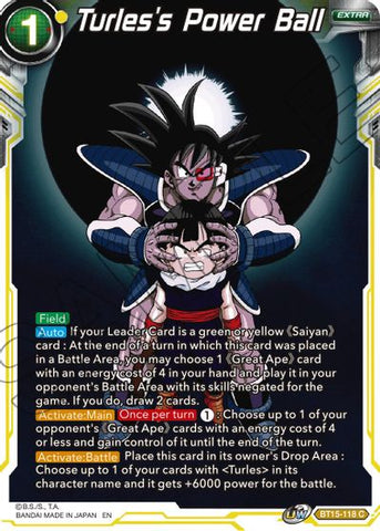 Turles's Power Ball (BT15-118) [Saiyan Showdown]