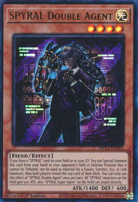 yugioh agent cards SPYRAL Double [MP23-EN283] Ultra Rare Pack Options:Pyroar pokemon first partner acrylic case Right Right Ghosts From MTG Arena bug turns