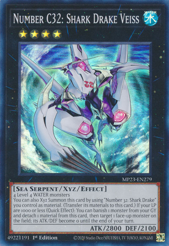 Number C32: Shark Drake Veiss [MP23-EN279] Super Rare