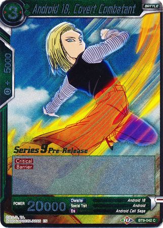 Android 18, Covert Combatant (BT9-042) [Universal Onslaught Prerelease Promos]