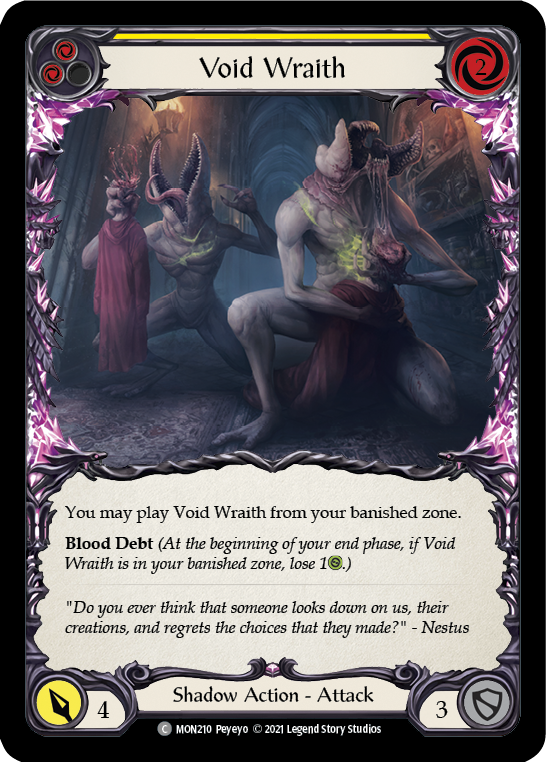 Void Wraith (Yellow) [MON210] (Monarch)  1st Edition Normal