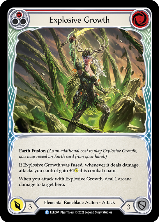 Explosive Growth (Red) [ELE067] 1st Edition Rainbow Foil