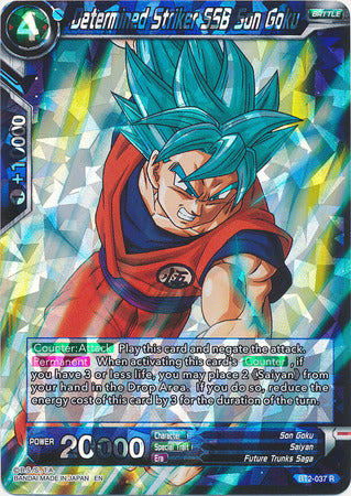 Determined Striker SSB Son Goku (Shatterfoil) (BT2-037) [Dragon Brawl]