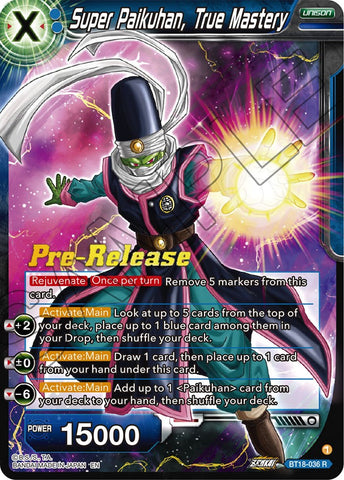 Super Paikuhan, True Master (BT18-036) [Dawn of the Z-Legends Prerelease Promos]