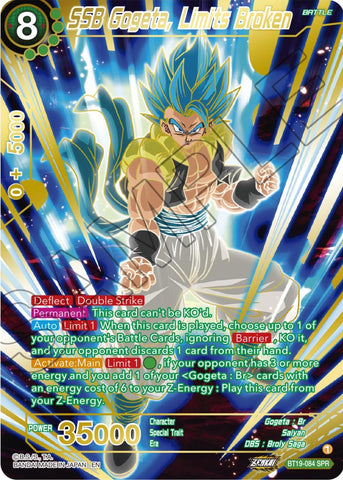 SSB Gogeta, Limits Broken (SPR) (BT19-084) [Fighter's Ambition]