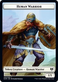 Human Warrior // Giant Wizard Double-Sided Token [Kaldheim Tokens]