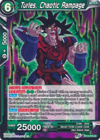 Turles, Chaotic Rampage (BT12-078) [Vicious Rejuvenation]