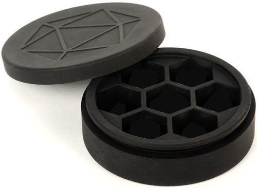 Dice Case :Silicone Round Case- Black