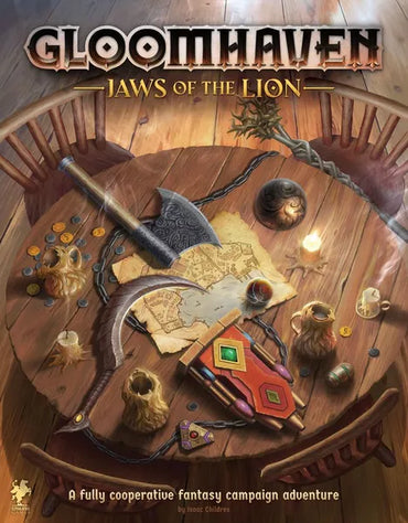 Gloomhaven - Jaws of the Lion w/ 2 Removeable Sticker Packs (Used - Good, Missing Bombadier Mini)