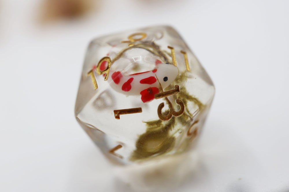 Red Koi RPG Dice Set