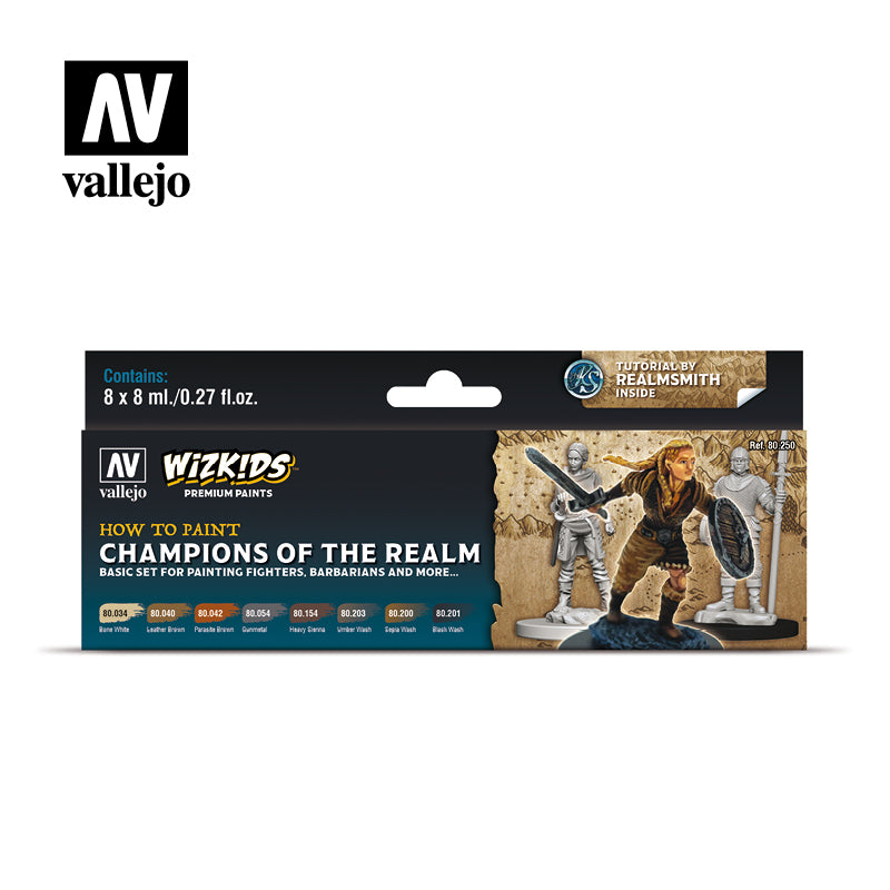 Vallejo Wizkids Champions of the Realm Paint Set