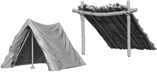 WizKids Deep Cuts Unpainted Minis: W10 Tent & Lean-To