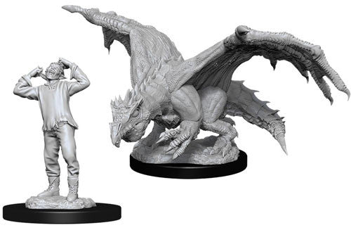 Green Dragon Wyrmling & Afflicted Elf Unpainted