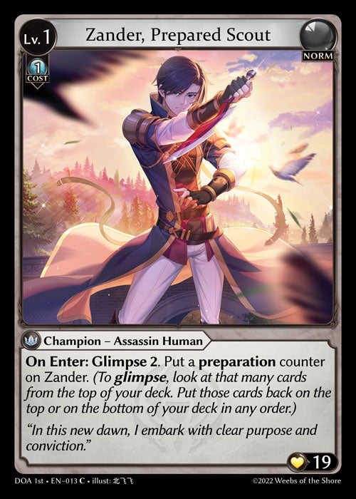 Zander, Prepared Scout